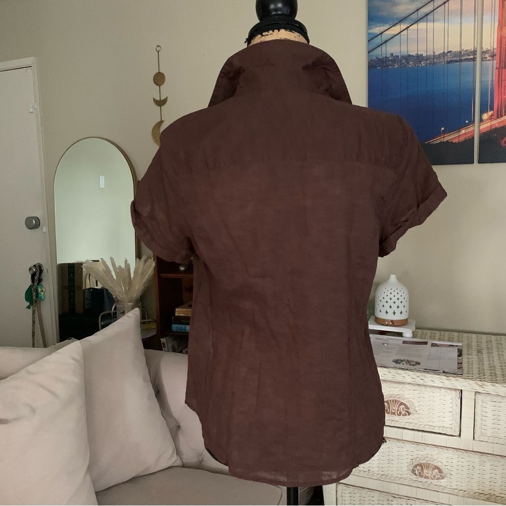 Old Navy Button-Up Collared Roll-Up Short Sleeves… - image 3